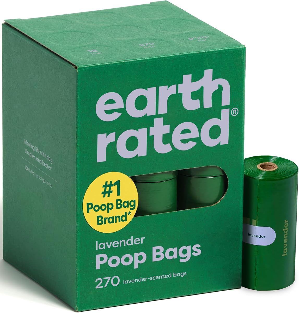 Earth Rated Dog Poop Bags 270 Count Lavender Scented