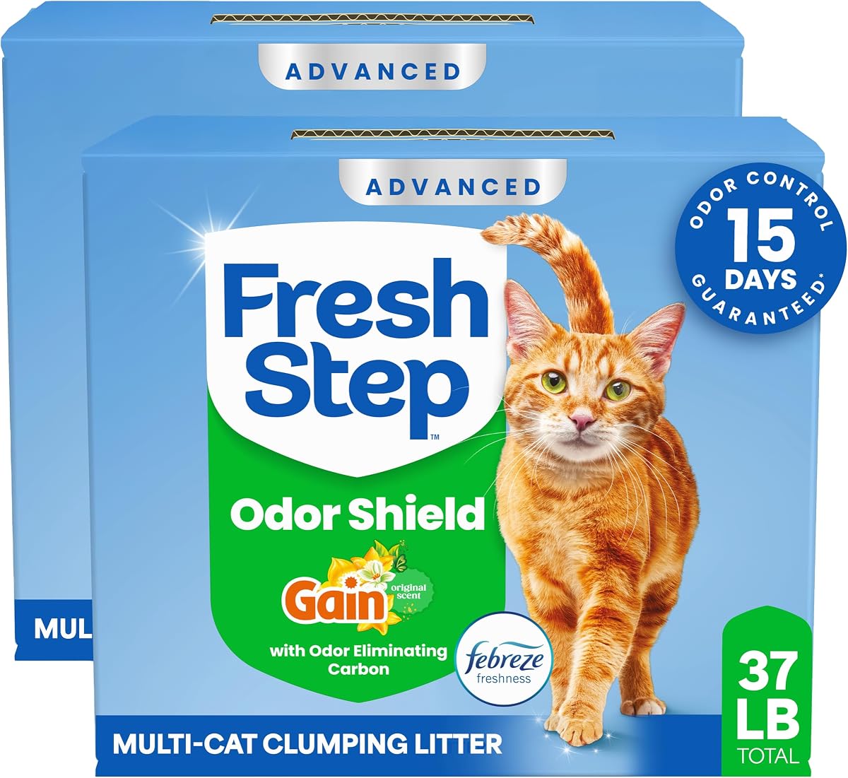 Fresh Step Advanced Clumping Cat Litter with Gain Scent 37 lbs