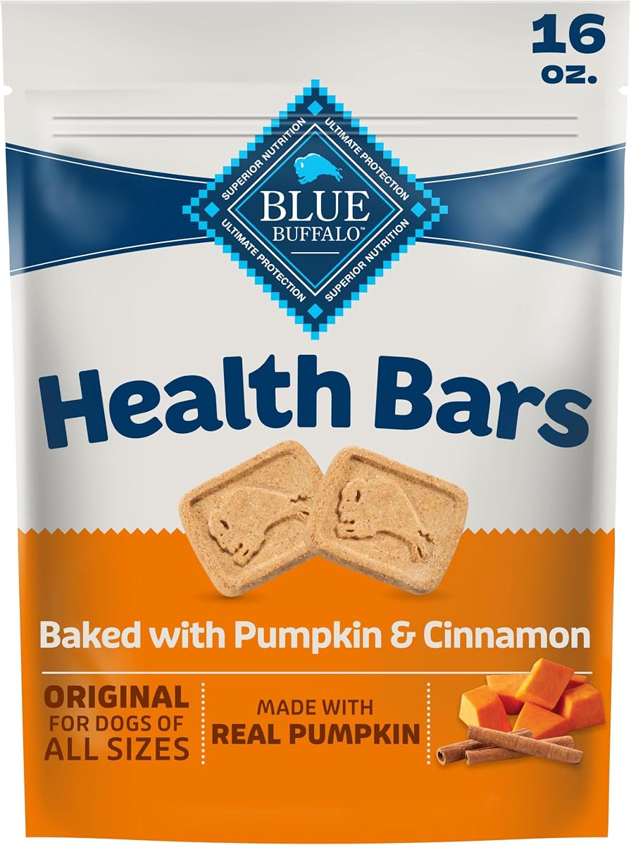 Blue Buffalo Health Bars Pumpkin Cinnamon Dog Biscuits