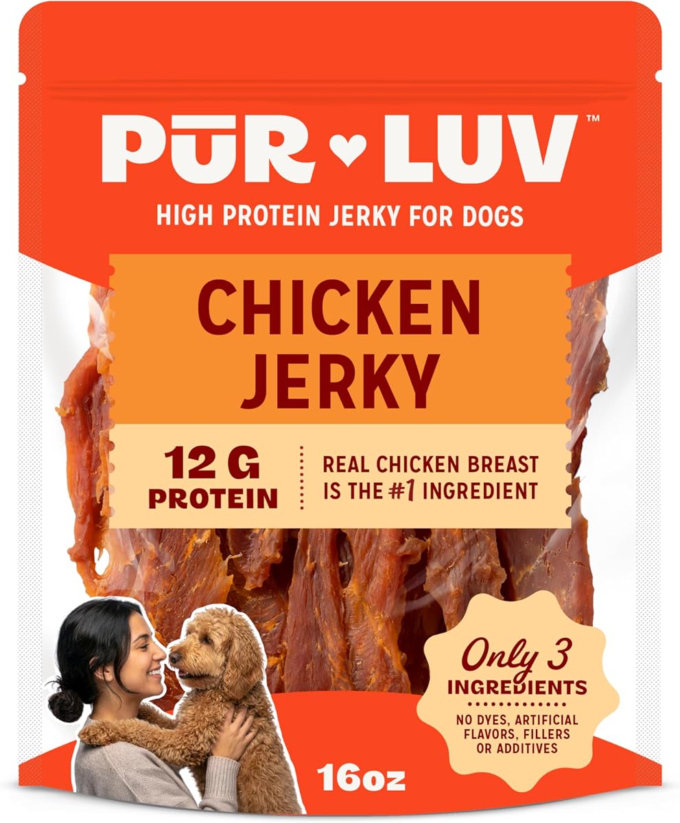 Pur Luv Chicken Jerky Dog Treats 16 oz