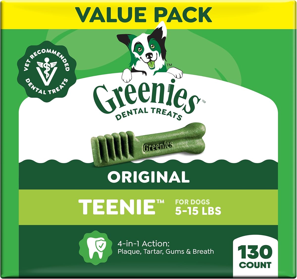 Greenies Teenie Original Dental Dog Treats 130 Count