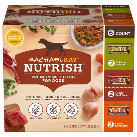 Rachael Ray Nutrish Savory Favorites Wet Dog Food, 6 Pack