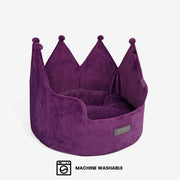 Crown Dog & Cat Fun Bed Cloud Prive Collection - Royal Purple