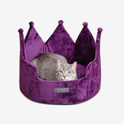 Crown Dog & Cat Fun Bed Cloud Prive Collection - Royal Purple