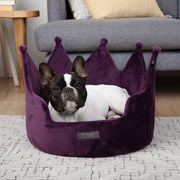 Crown Dog & Cat Fun Bed Cloud Prive Collection - Royal Purple