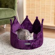 Crown Dog & Cat Fun Bed Cloud Prive Collection - Royal Purple