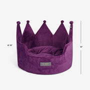 Crown Dog & Cat Fun Bed Cloud Prive Collection - Royal Purple