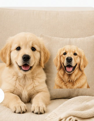 Custom Pet Portrait Pillowcase