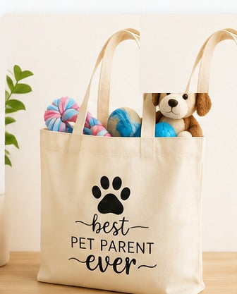 Pet Parent Canvas Tote Bag