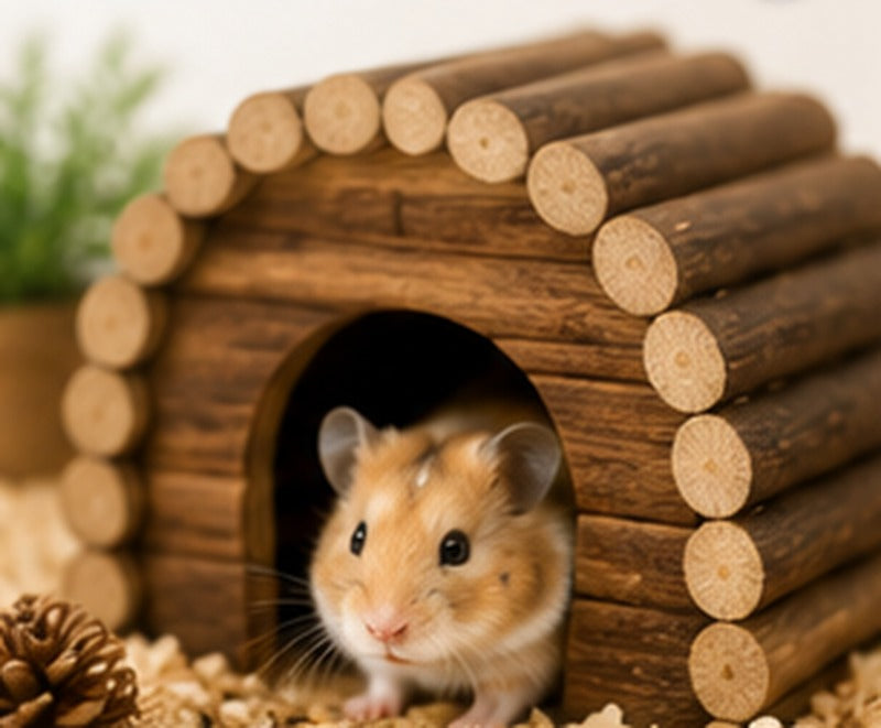 Wooden Hideout House for hamsters and gerbils