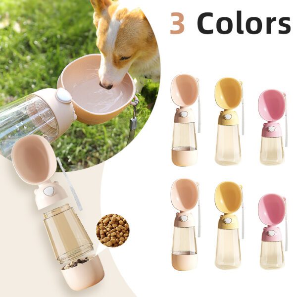 Portable Dog Water Bottle – Food and Water Container for Pets | Outdoor Travel Drinking Bowl & Dispenser