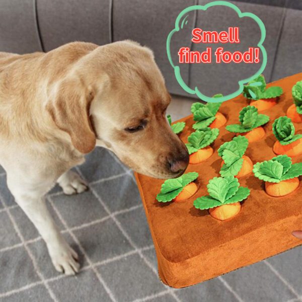 Pet Dog Carrot Plush Toy - Snuffle Mat for Dogs & Cats